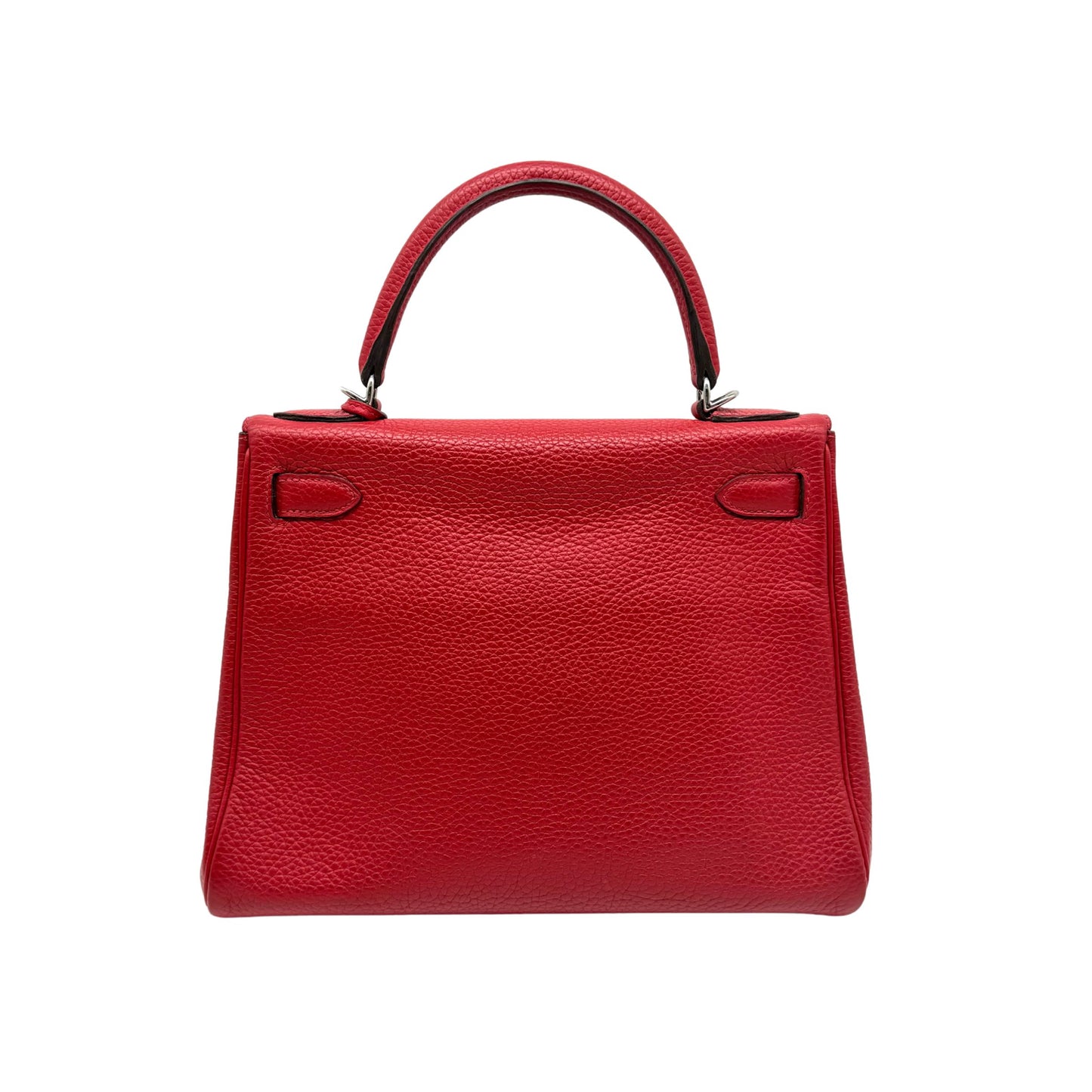Hermes Kelly 28cm Rouge Casaque Togo Palladium Hardware