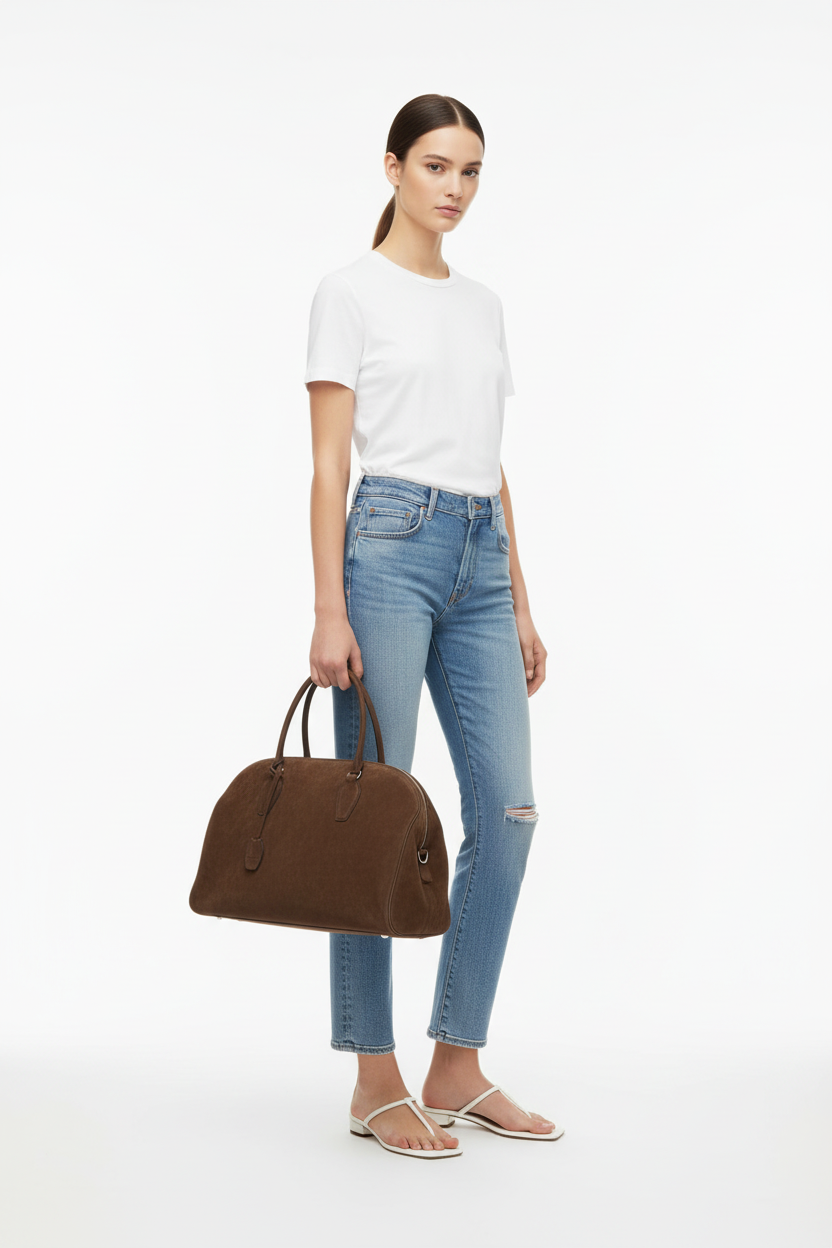 The Row India handbag on model