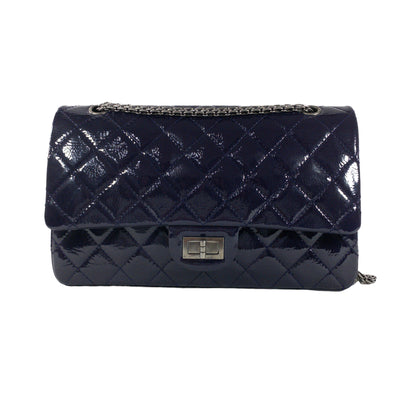 Chanel Purple Patent Leather Reissue 227 RHW