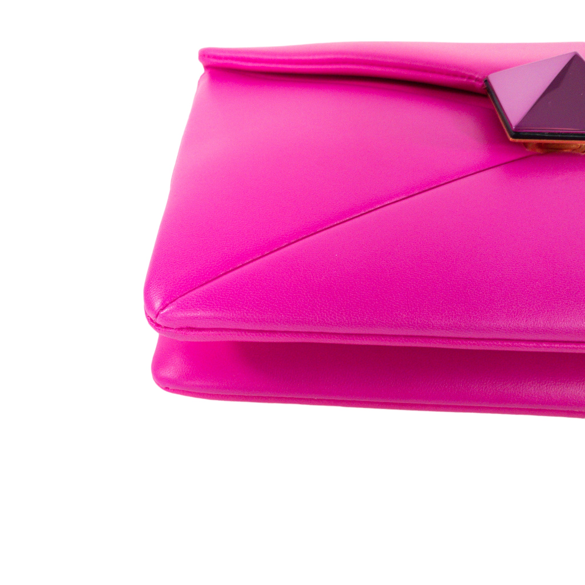 Valentino Fluo Pink One Stud Wristlet