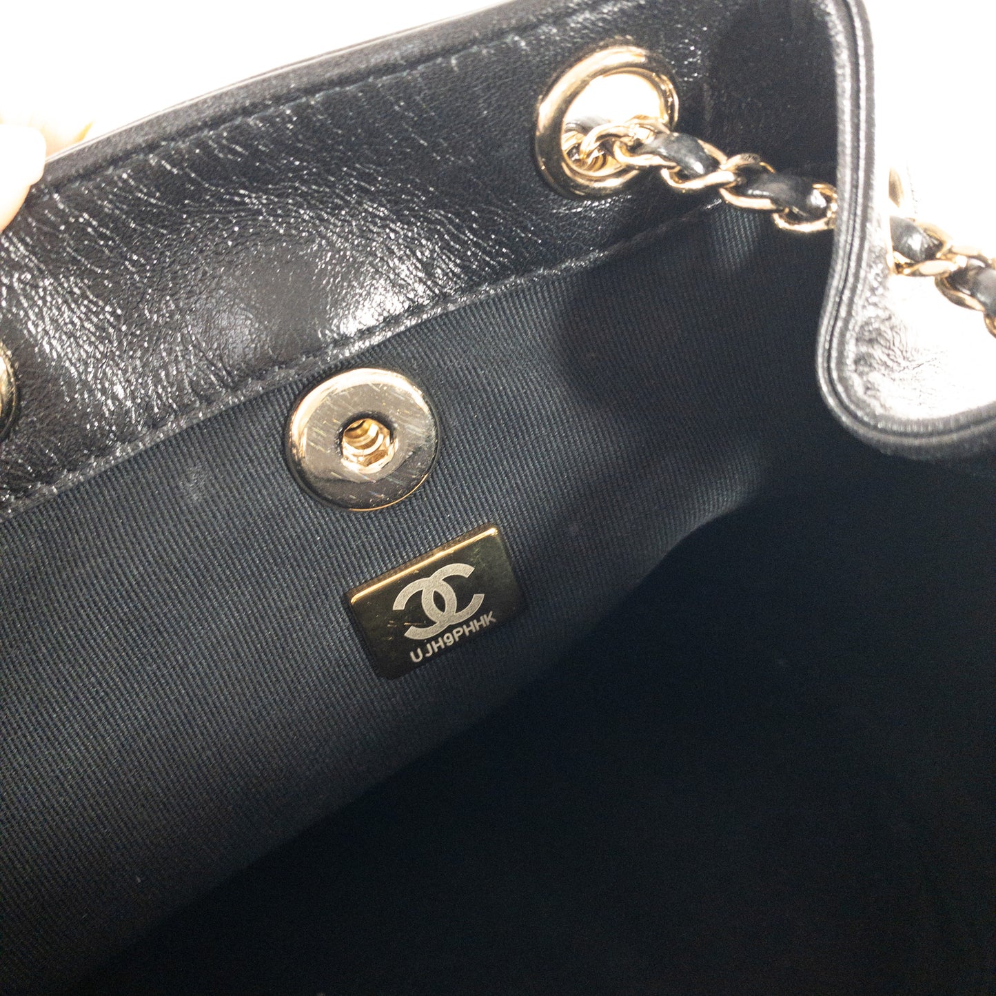 Chanel Black Glazed Leather Mini Duma Backpack GHW
