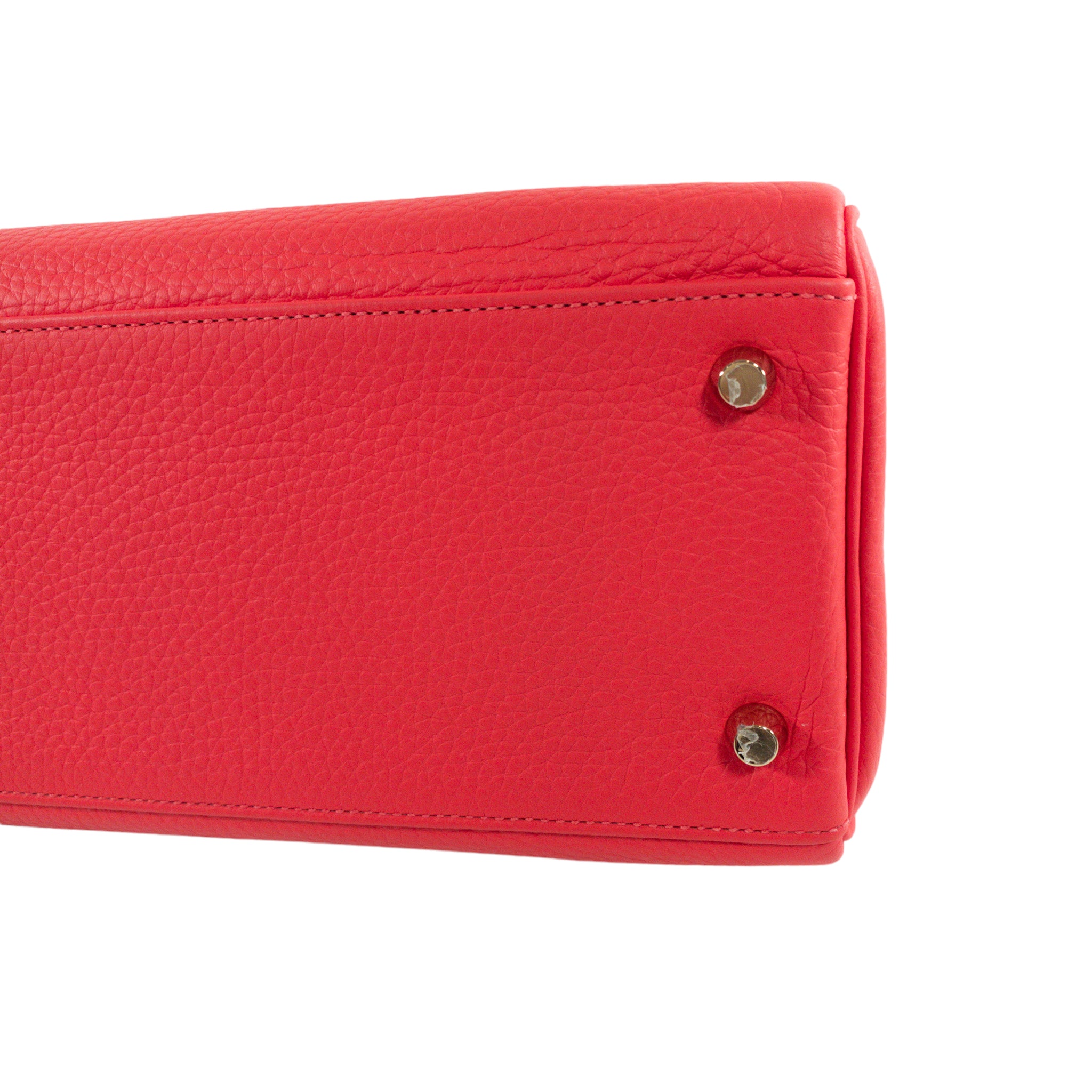 Hermes Kelly 32cm Rouge Pivoine Clemence GHW