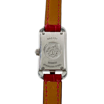 Hermes Braise Alligator Watch w DIamonds