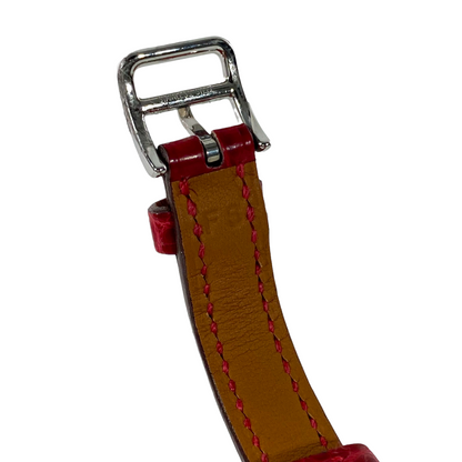 Hermes Braise Alligator Watch w DIamonds