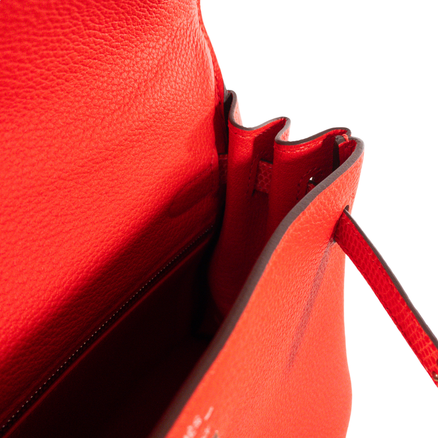 Hermes Poppy/Capucine Kelly 25 Touché PHW