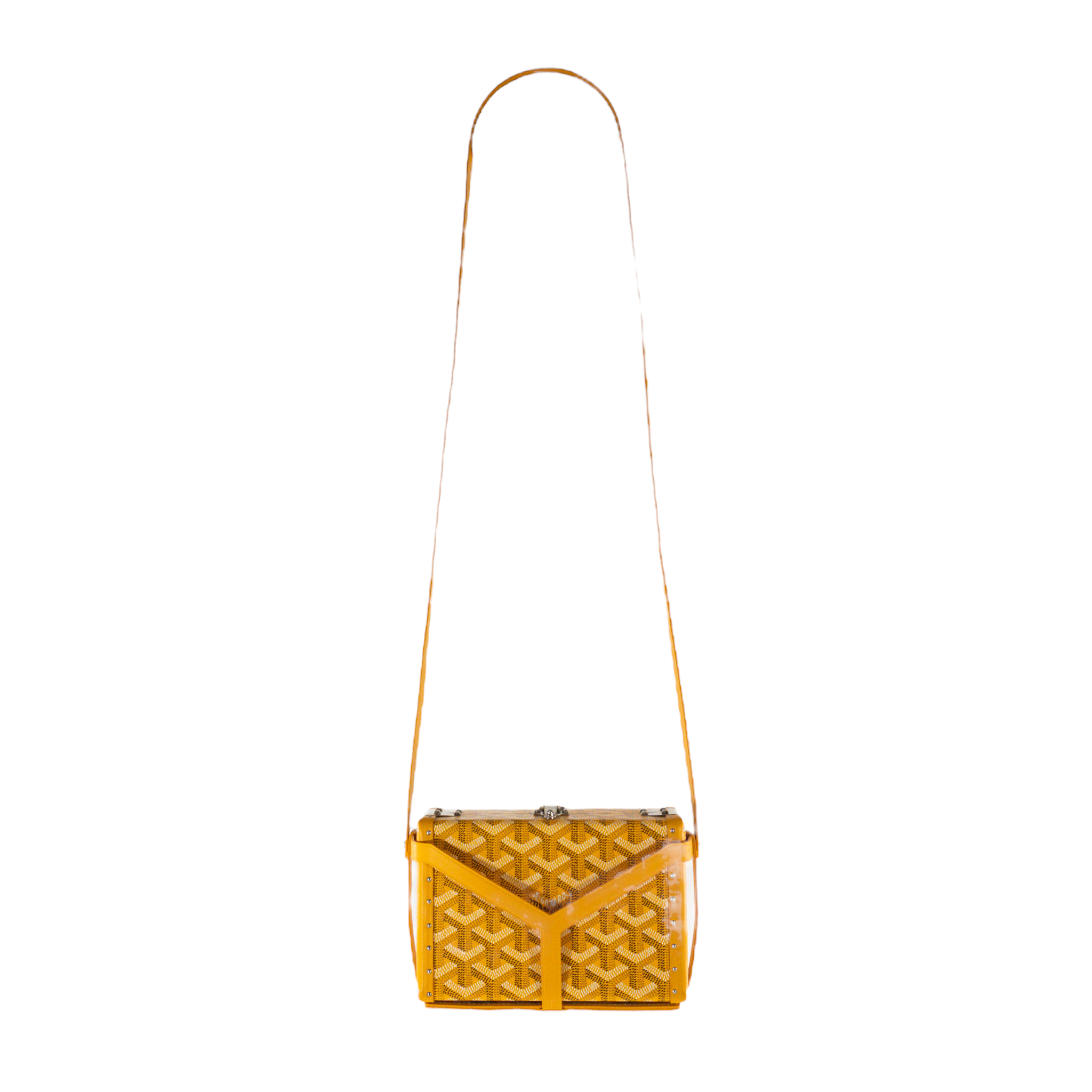Goyard Yellow Mini Trunk Bag with Harness