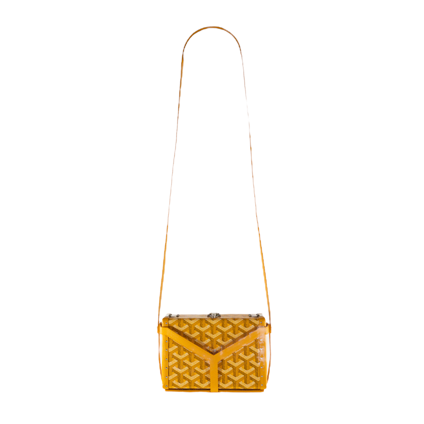 Goyard Yellow Mini Trunk Bag with Harness