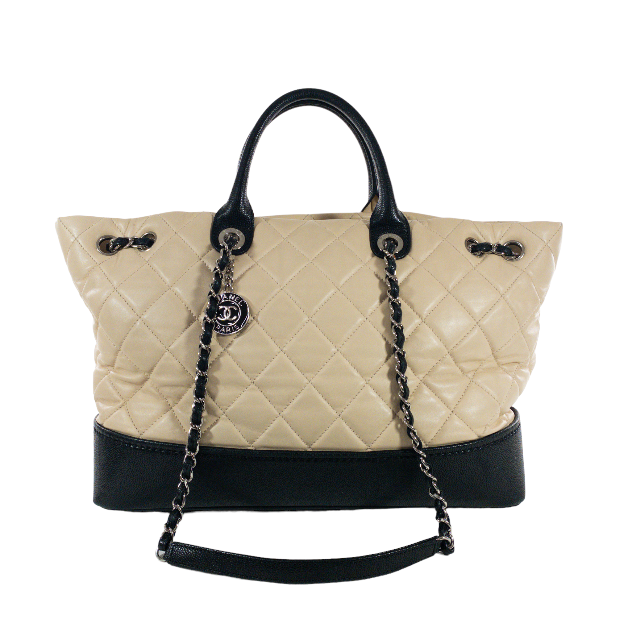 Chanel Urban Shopping Tote Quilted Caviar Large For Sale at 1stDibs