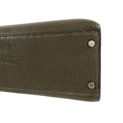 Hermes Kelly 32cm Green Chevre PHW