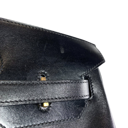 Hermes Vintage Black Birkin 35 Box Leather GHW