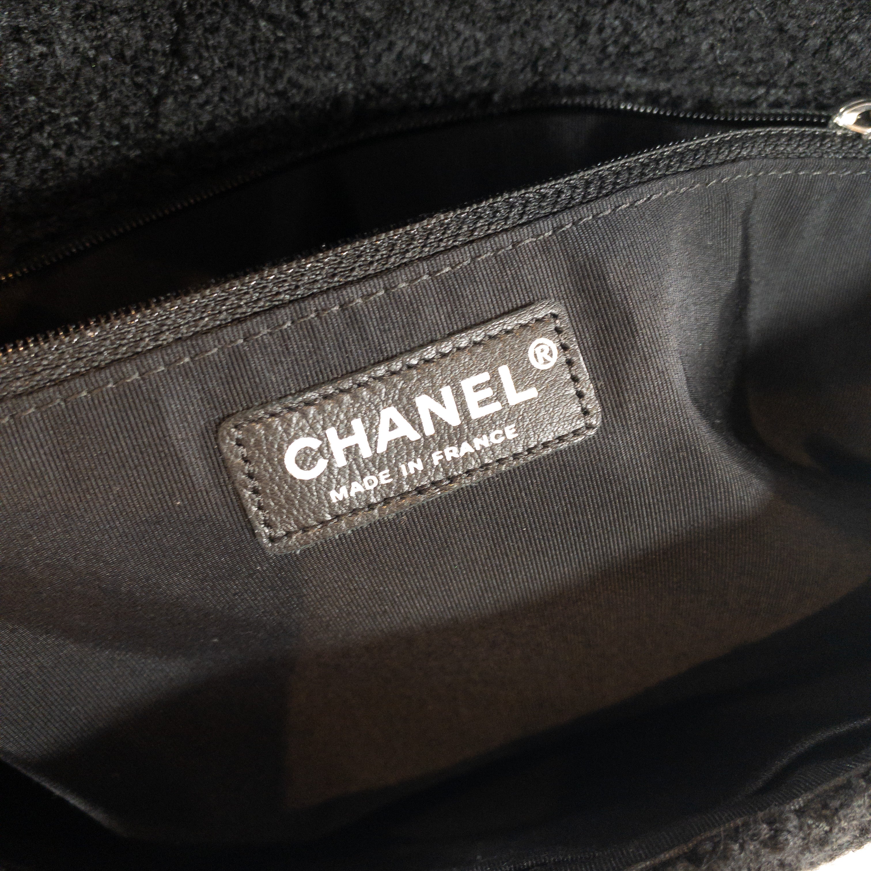 Chanel Black Tweed Large Easy Reissue