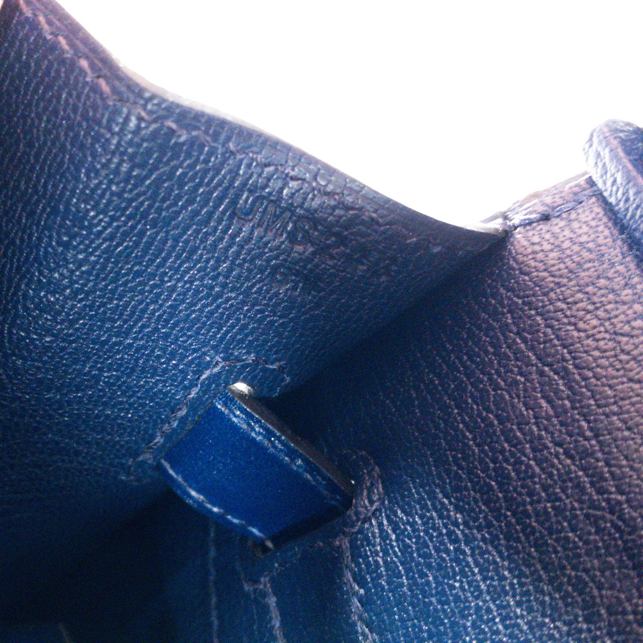 Hermes Blue Sapphire Sellier Birkin 30