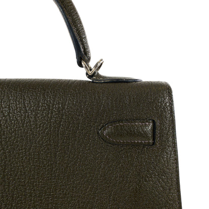 Hermes Kelly 32cm Green Chevre PHW