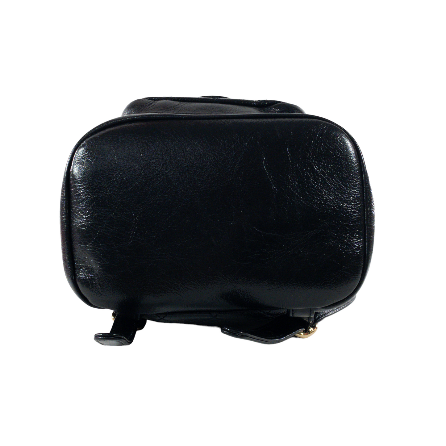 Chanel Black Glazed Leather Mini Duma Backpack GHW