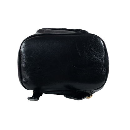 Chanel Black Glazed Leather Mini Duma Backpack GHW