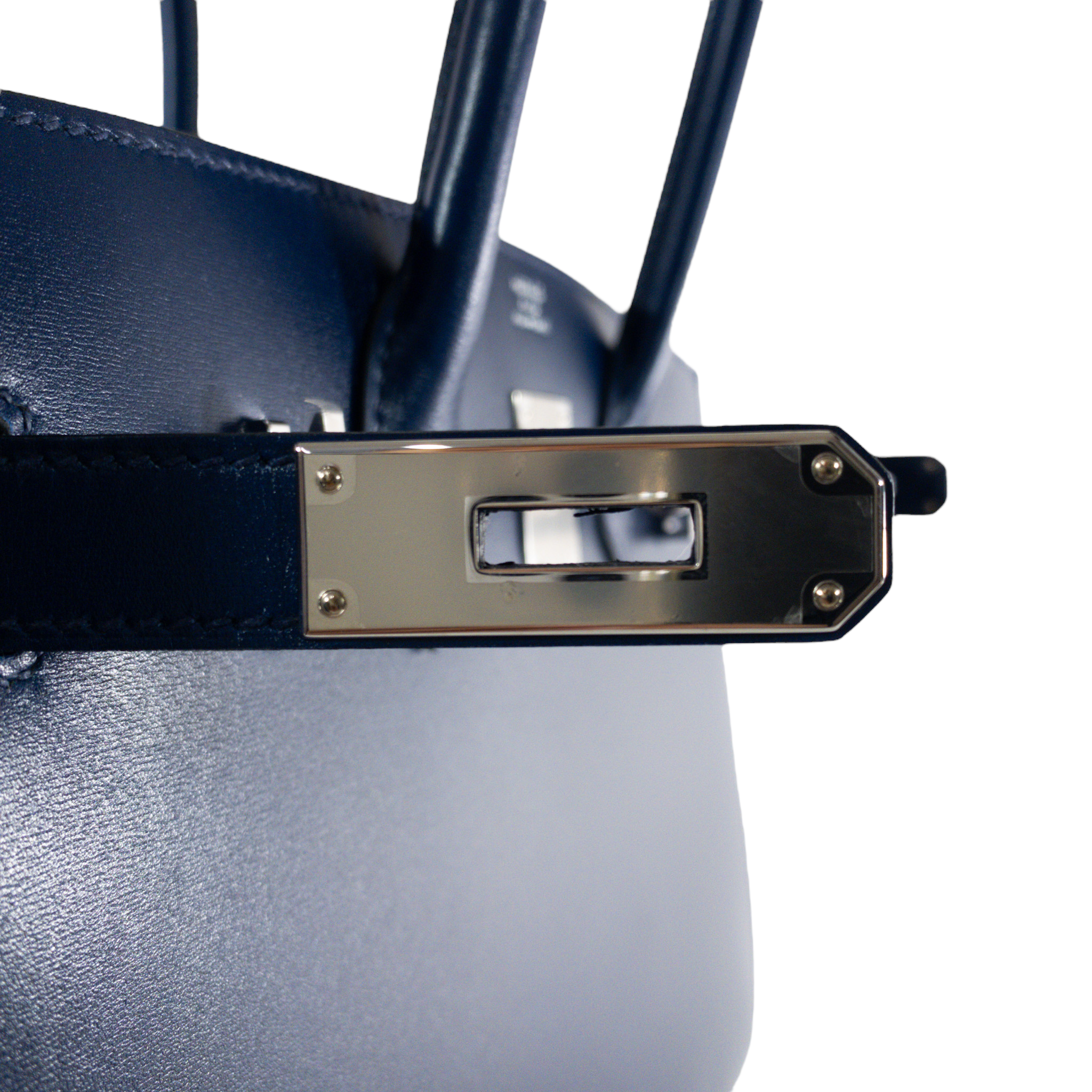 Hermes Blue Sapphire Sellier Birkin 30