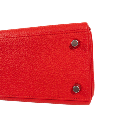 Hermes Poppy/Capucine Kelly 25 Touché PHW