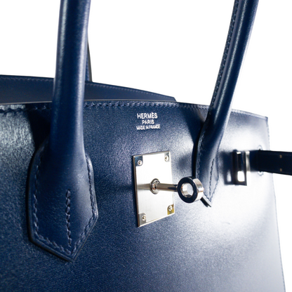 Hermes Blue Saphir Sellier Birkin 30
