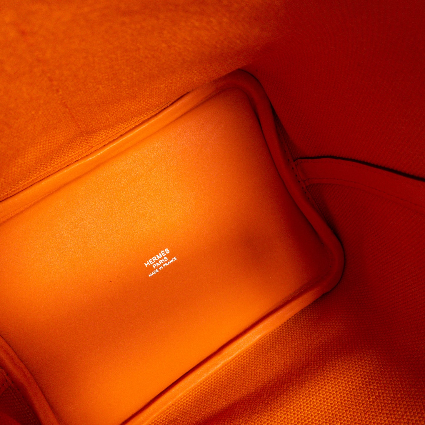 Hermes Cargo Picotin 18 Orange Toile PHW