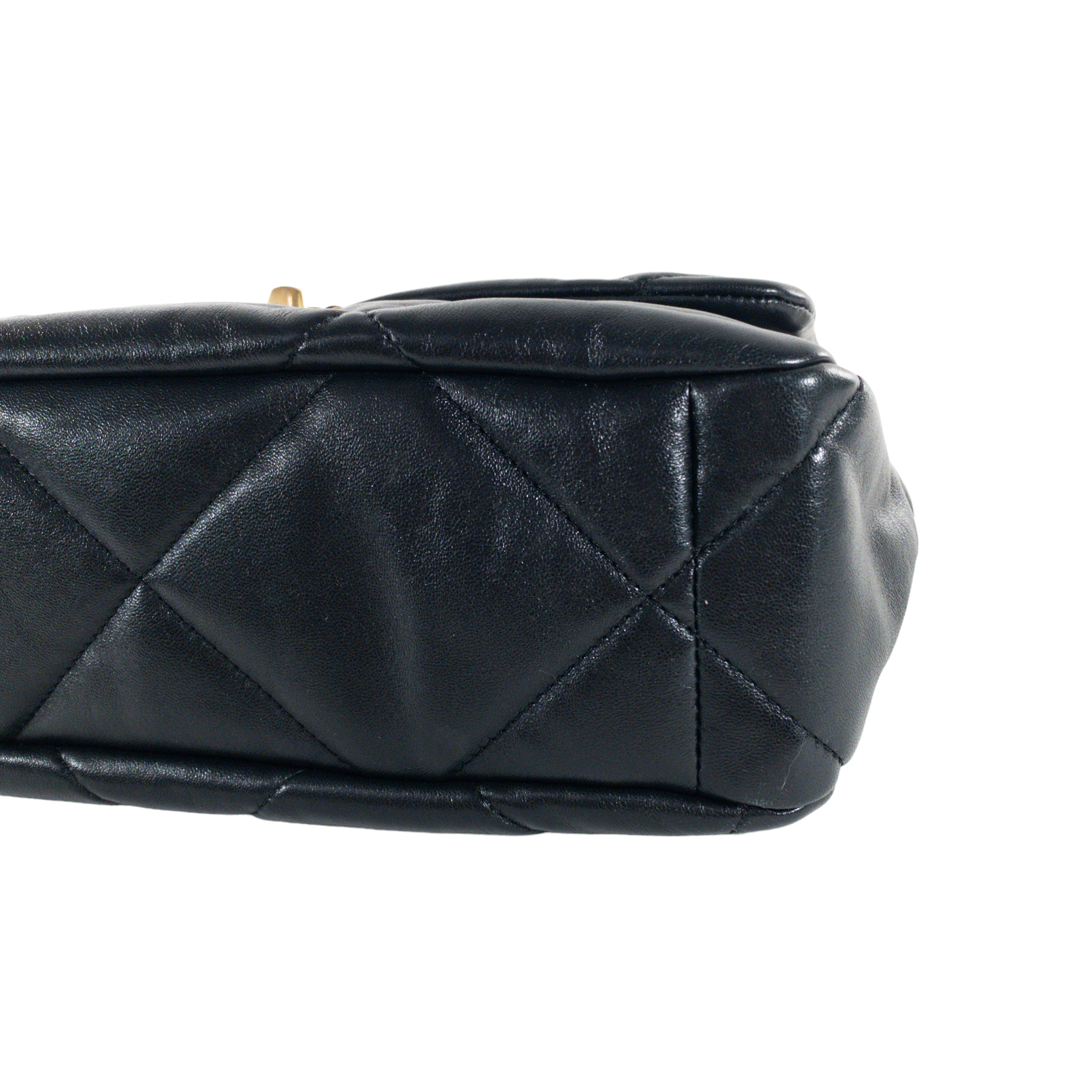 Chanel New Caviar Top Chain Jumbo Cc Flap Strap Handle Black Shoulder Bag 19