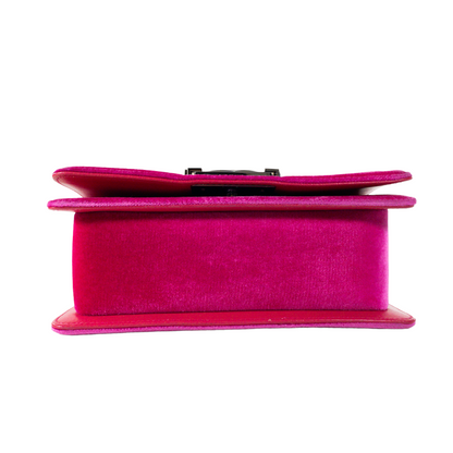 Chanel Fuchsia Velvet Small Boy Bag