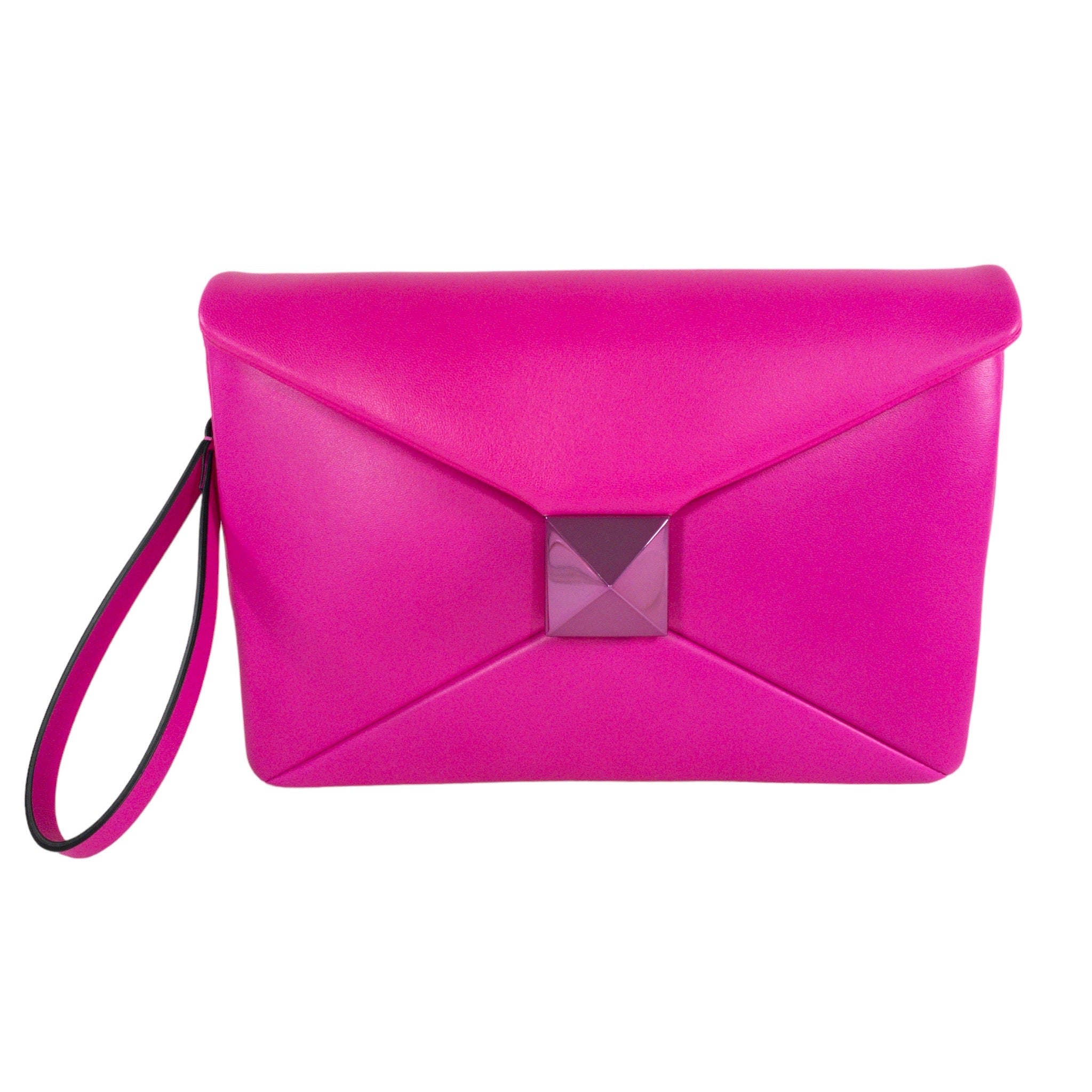 Valentino Fluo Pink One Stud Wristlet