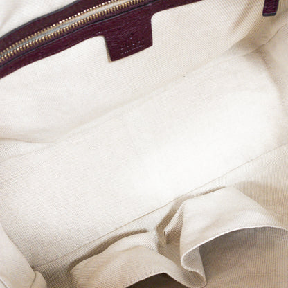 Gucci Burgundy Ostrich Soho Bowling Bag