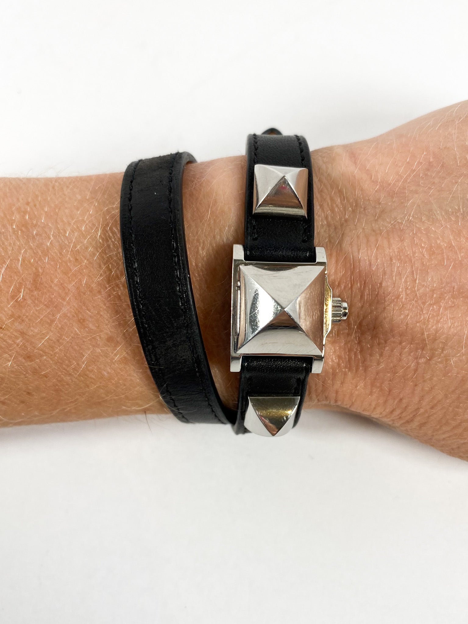 Hermès Black Medor Watch with extra Band