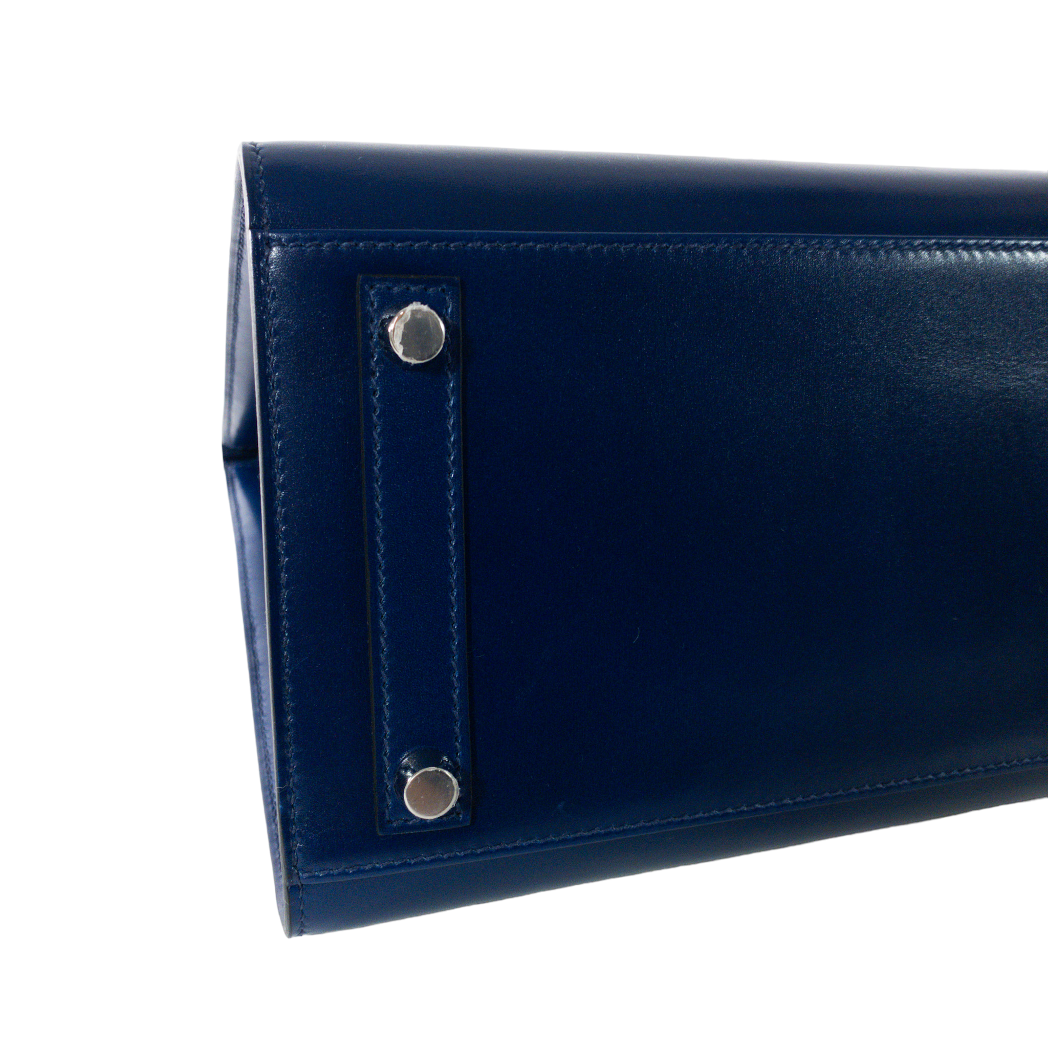 Hermes Blue Sapphire Sellier Birkin 30
