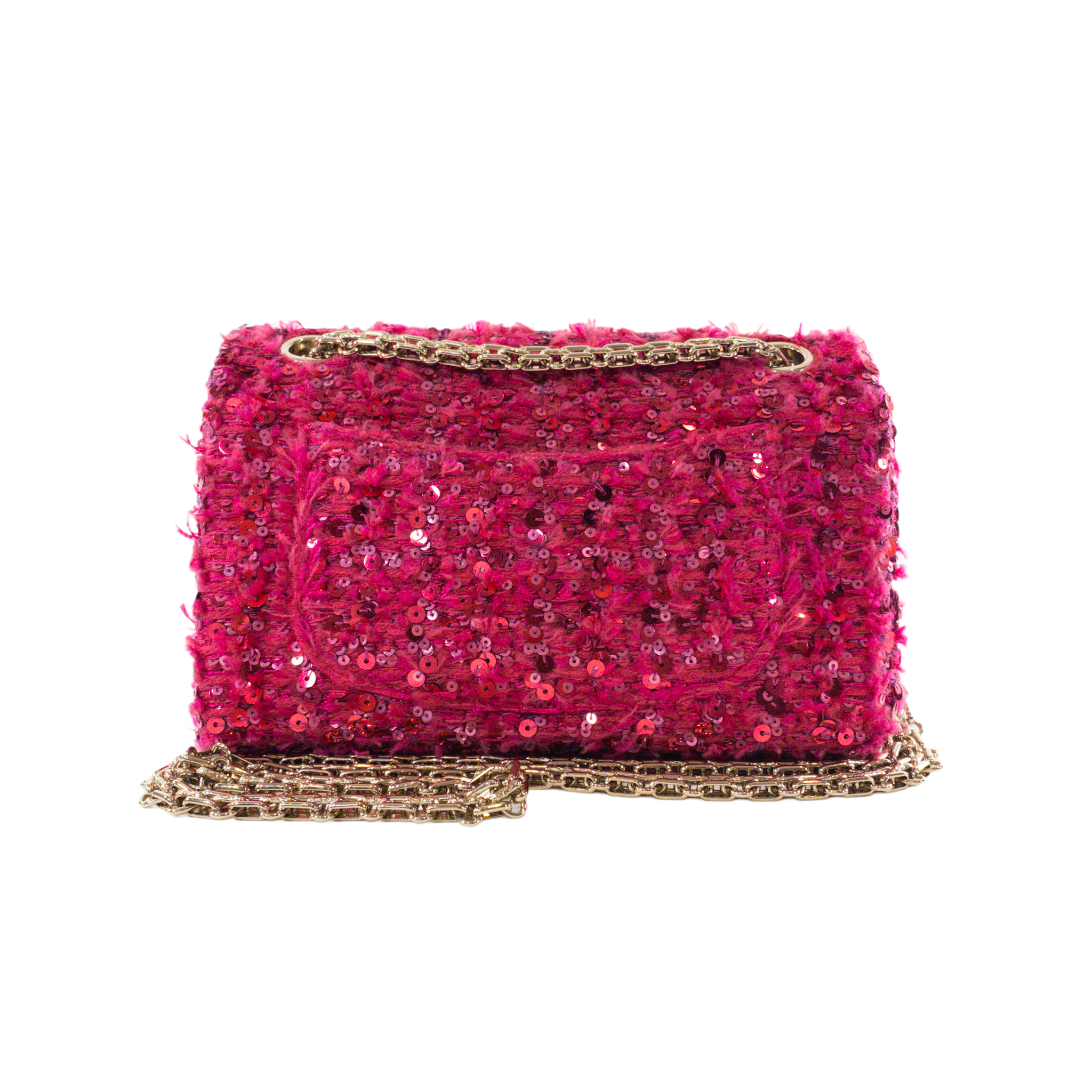 Chanel Pink Tweed Reissue 224 with Sequins