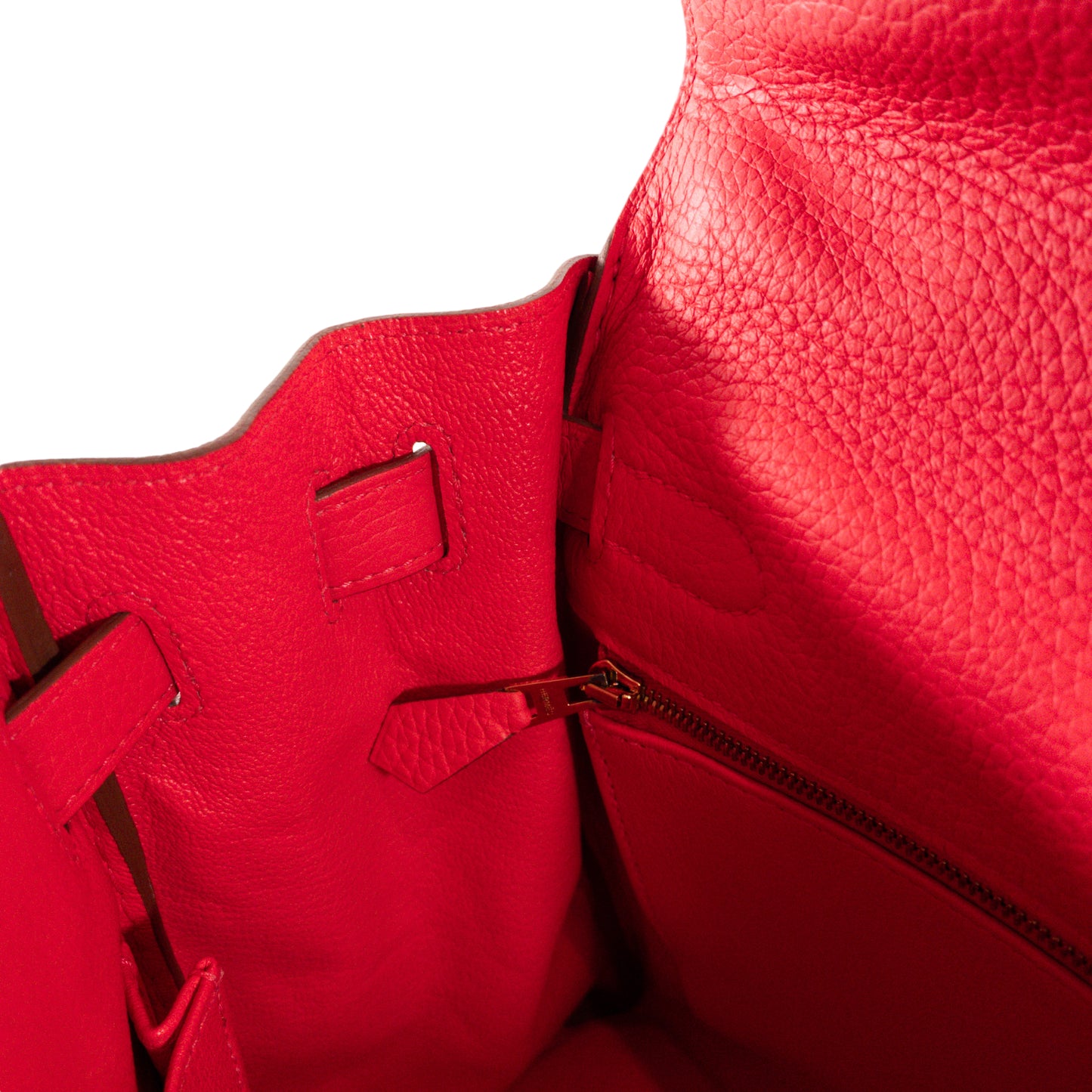 Hermes Kelly 32cm Rouge Pivoine Clemence GHW