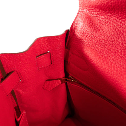 Hermes Kelly 32cm Rouge Pivoine Clemence GHW