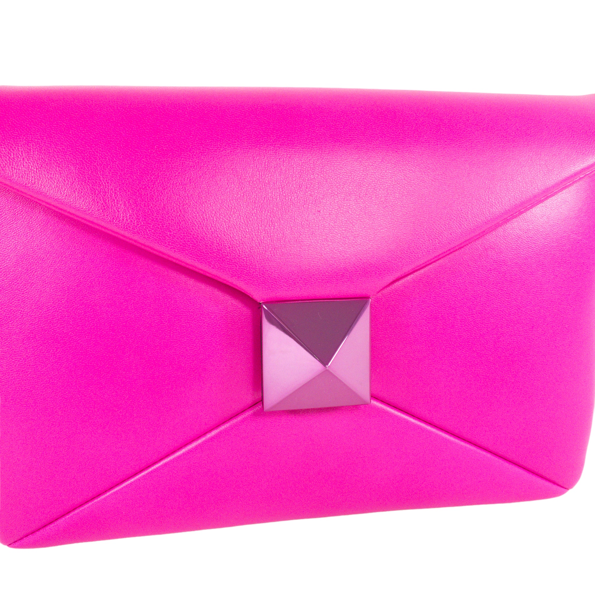 Valentino Fluo Pink One Stud Wristlet