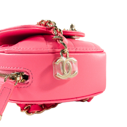Chanel Pink Mini Heart Belt Bag