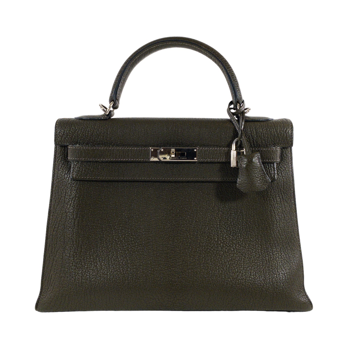 Hermes Kelly 32cm Green Chevre PHW