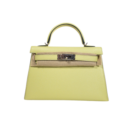 Hermes Mini Kelly Jaune Bourgeon PHW