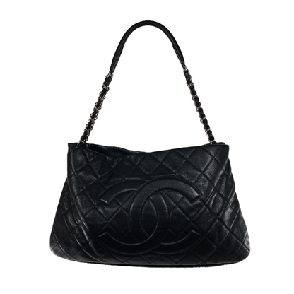Chanel Black Caviar Expandable Timeless Shoulder Hobo