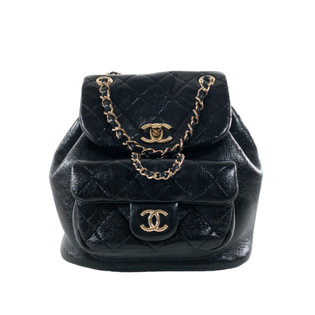 Chanel Black Glazed Leather Mini Duma Backpack GHW – Consign of the Times ™
