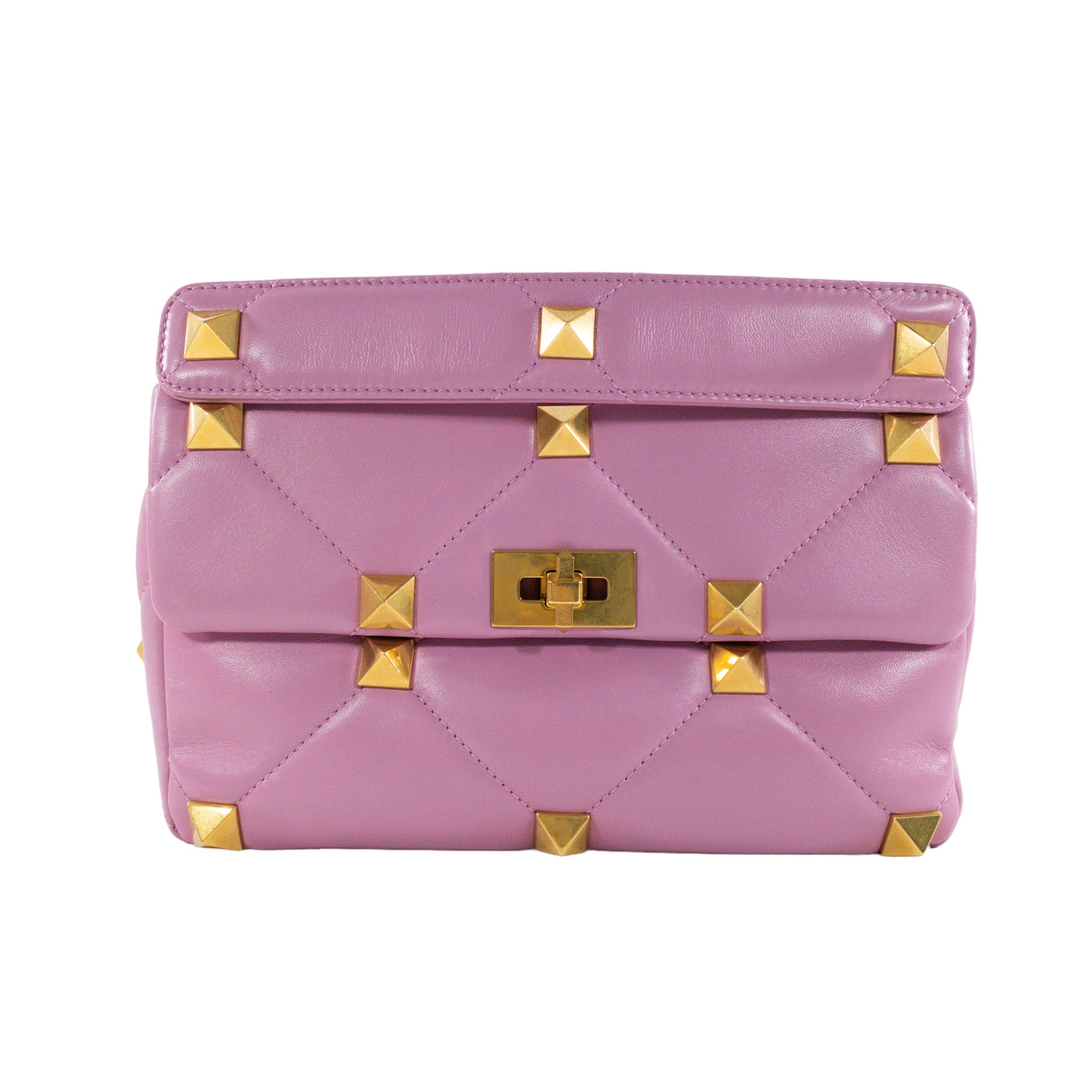 Valentino Pink Large Roman Stud Flap Bag