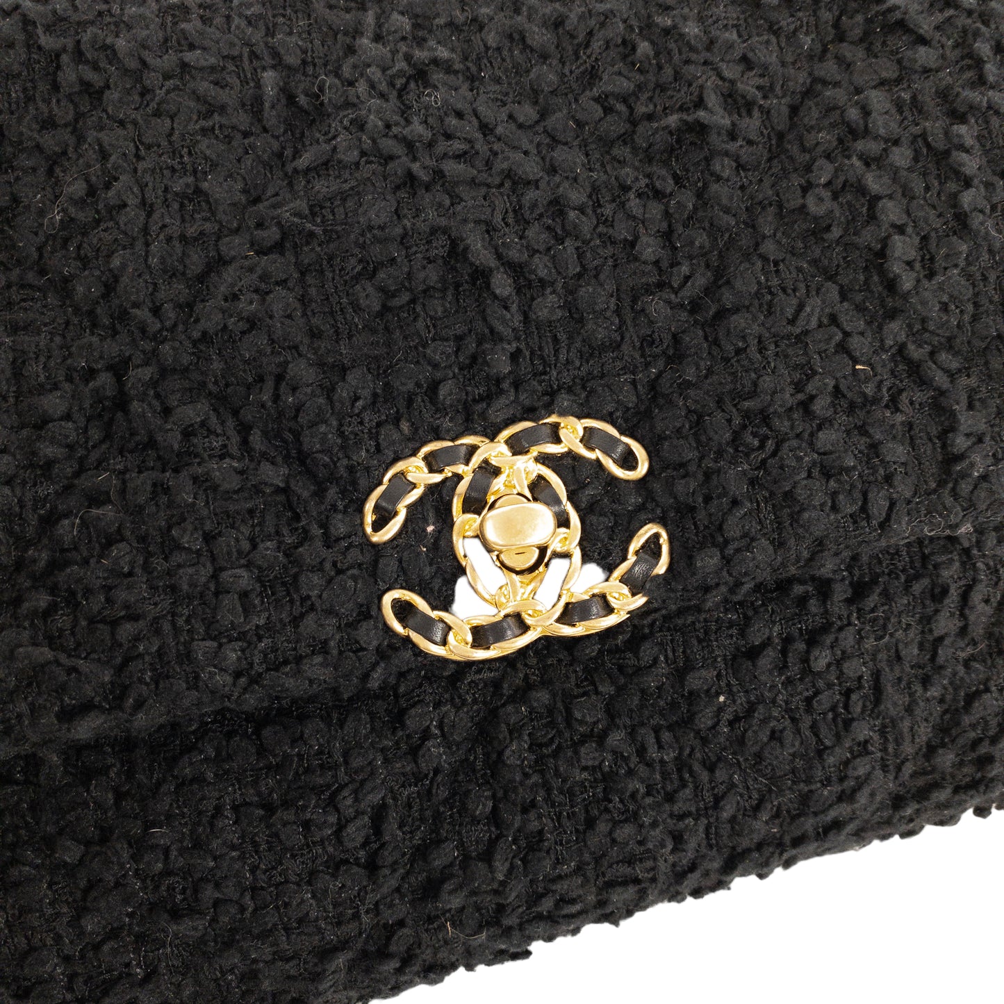 Chanel Black Tweed Large 19