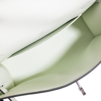 Hermes Kelly Pochette Vert Fizz PHW