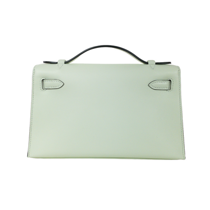 Hermes Kelly Pochette Vert Fizz PHW
