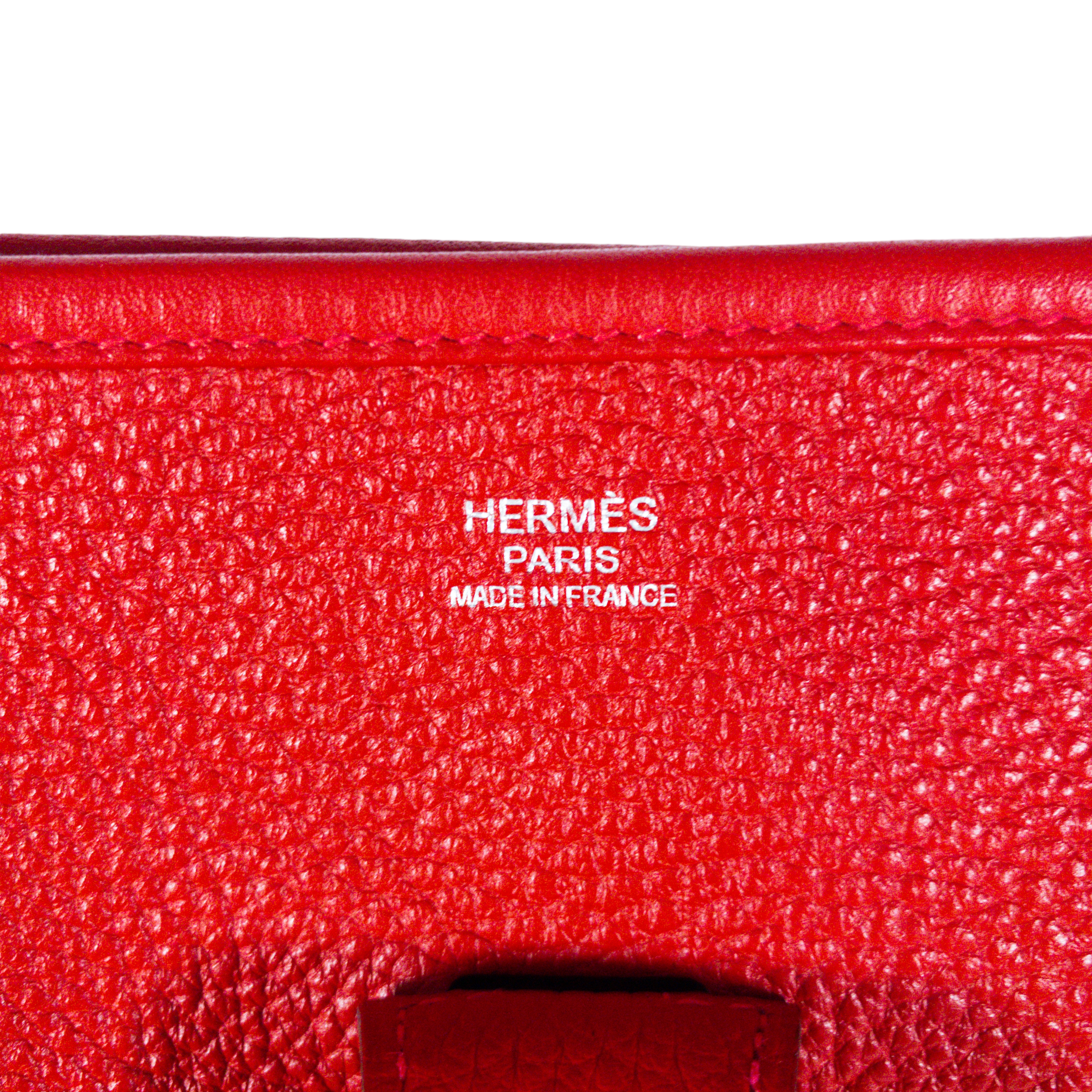 Hermes Rouge Casaque Evelyne GM PHW