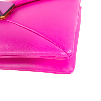 Valentino Fluo Pink One Stud Wristlet