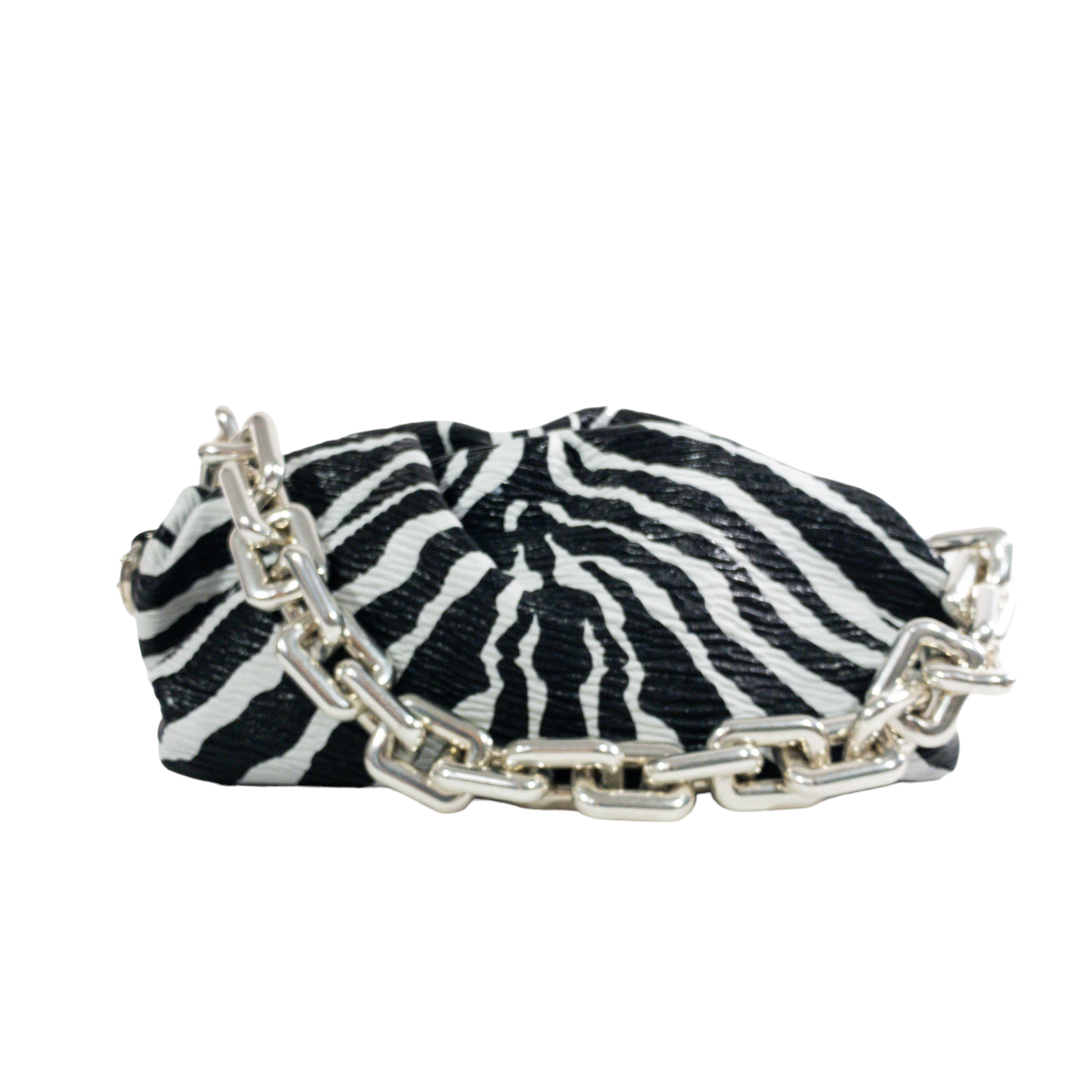 Bottega Veneta Zebra Stripe Chain Pouch