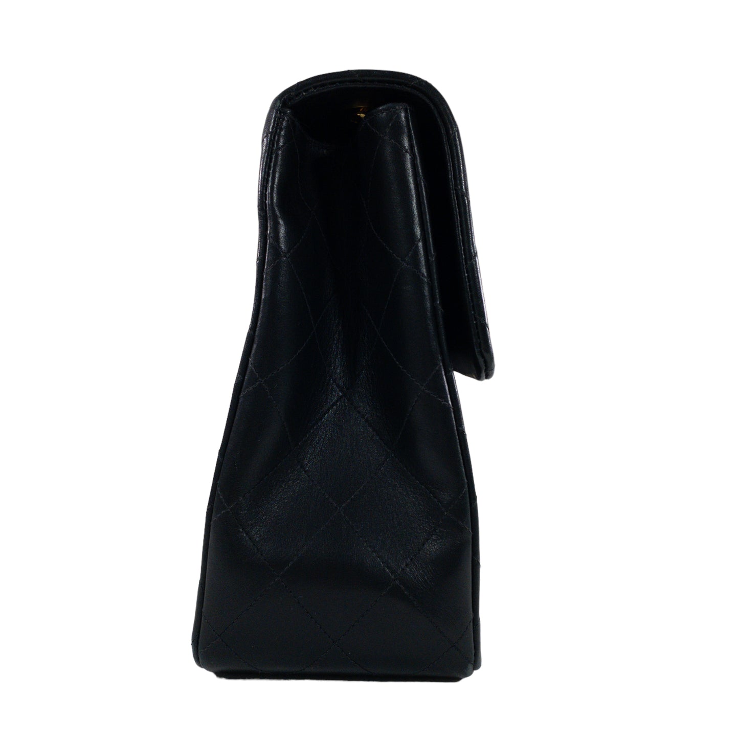 Chanel Vintage Black Lambskin Maxi Single Flap Classic