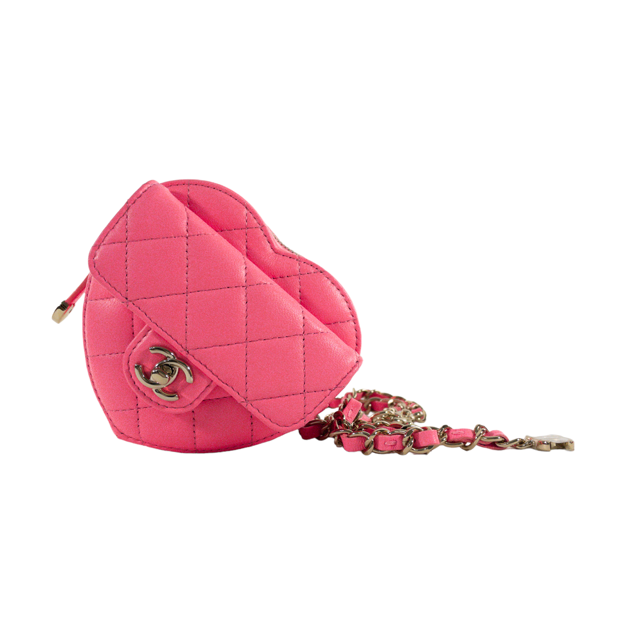 Chanel Pink Mini Heart Belt Bag