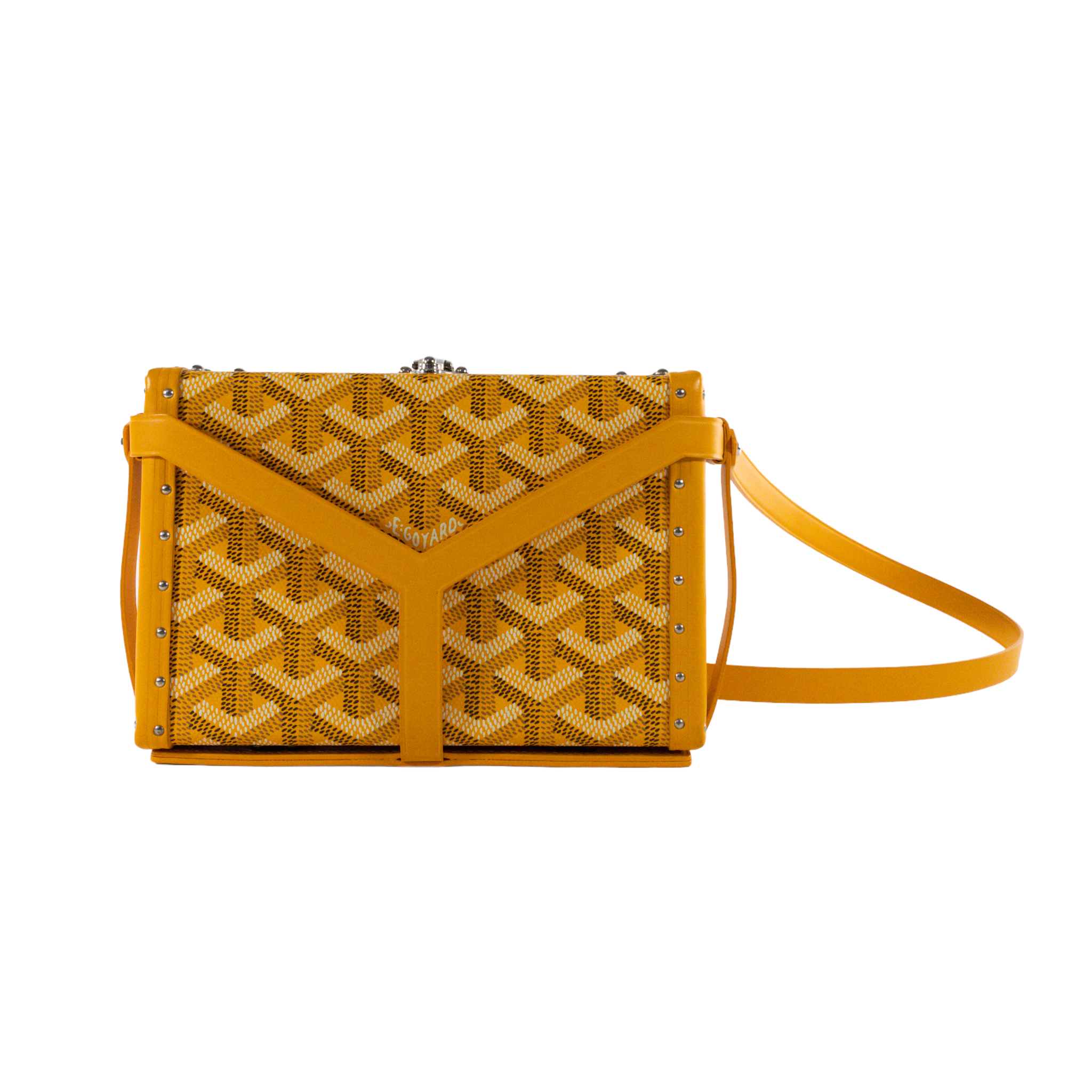 Goyard Yellow Mini Trunk Bag with Harness