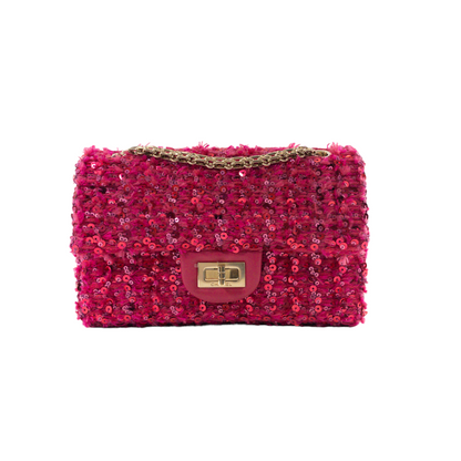 Chanel Pink Tweed Reissue 224 with Sequins