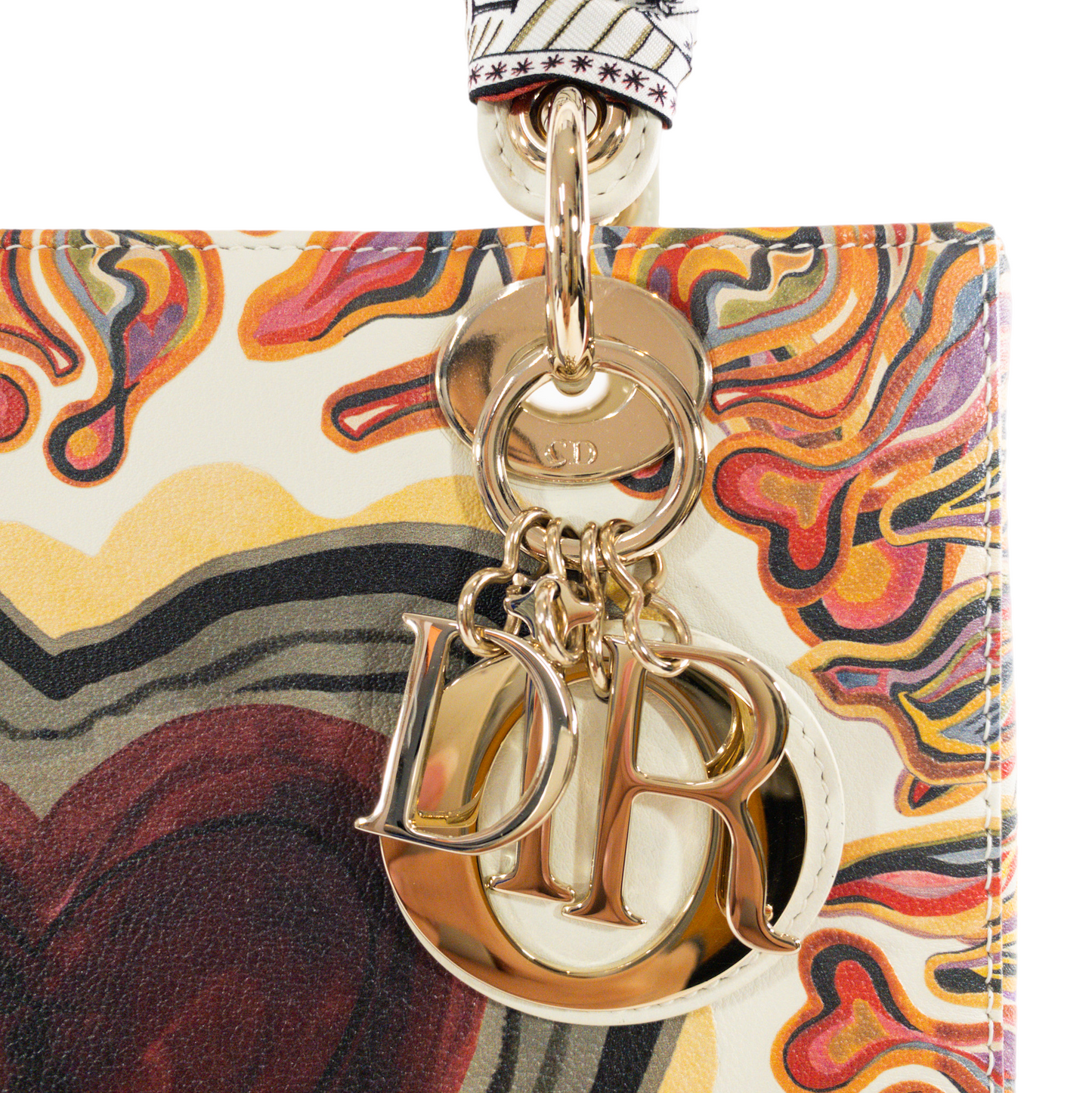 Dior Limited Edition Heart Print Medium Lady Dior